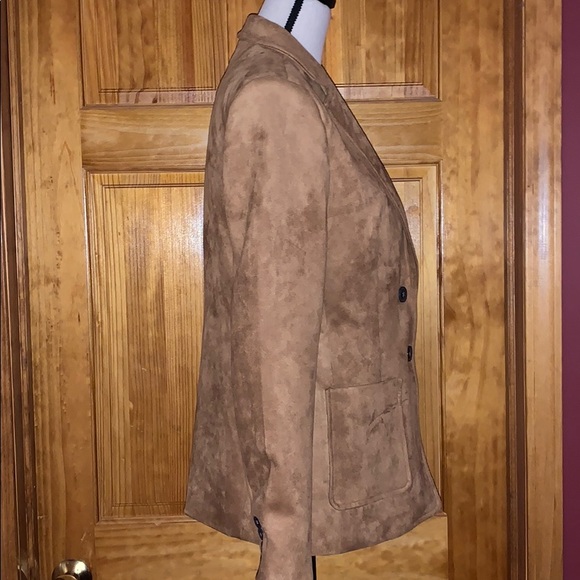 T Tahari Faux Leather Blazer - Picture 2 of 11